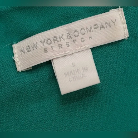 New York & Company Women's Stretch Sheath Dress Gold\Green | Small - Picture 12 of 16